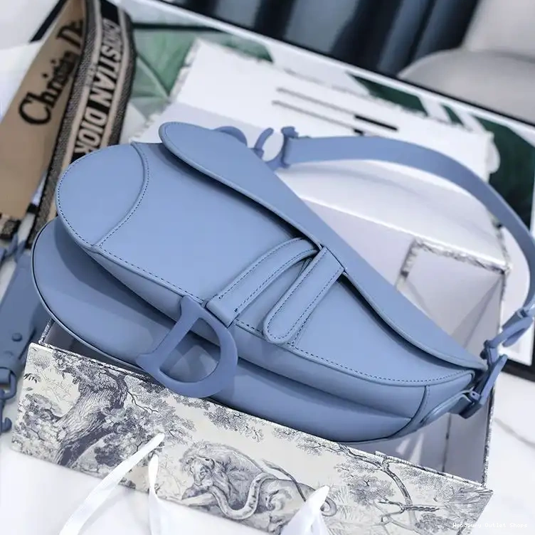 Cheap Saddle Calfskin Ultramatte Blue Dior Bag 0430 Hot Sale